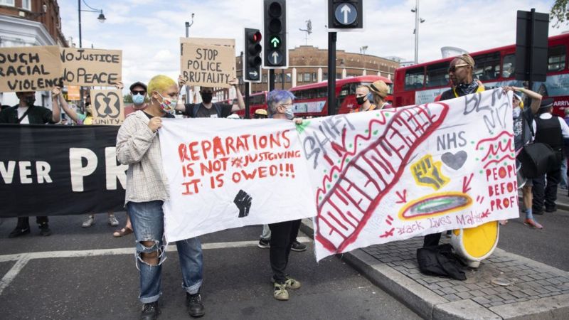 Extinction rebellion protest in London.