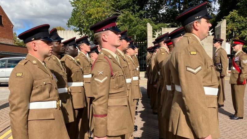 Newly merged Mercian Regiment on parade in Staffordshire - BBC News