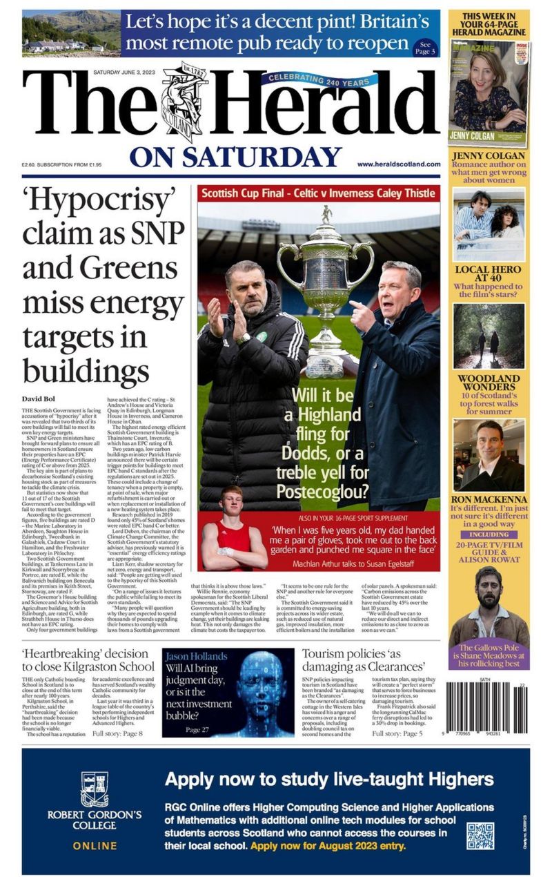 Scotland's papers: FM's racist abuse and a 'parting gift' for Celtic ...