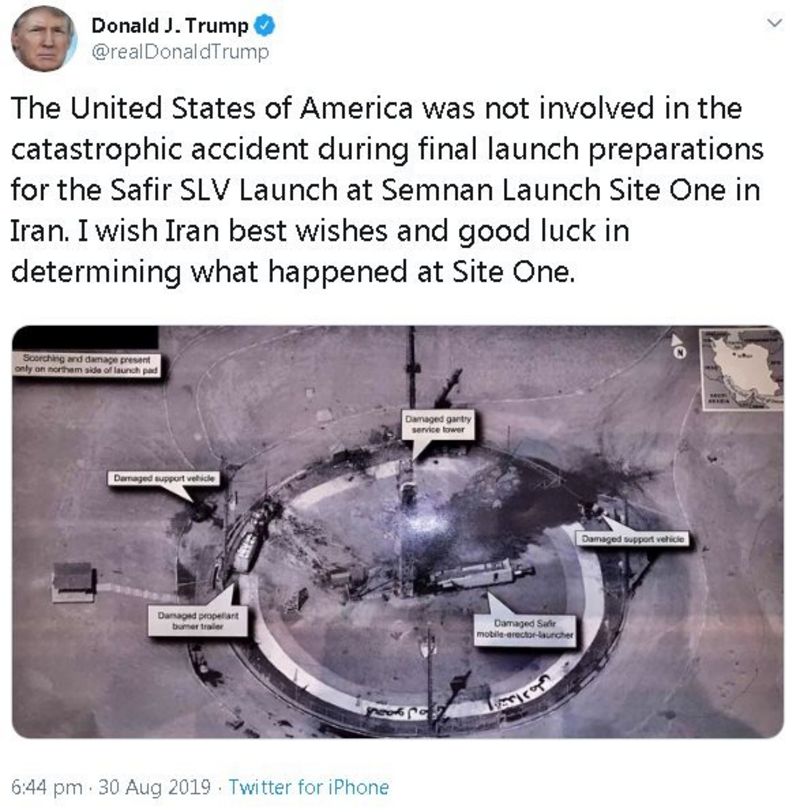 Did Donald Trump Tweet Classified Military Imagery? - BBC News