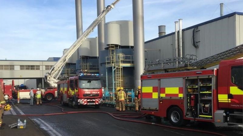 Fire crews tackle Sunderland Nissan car plant blaze - BBC News