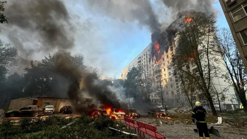 Girl, 14, killed as Russian strike hits Kharkiv playground