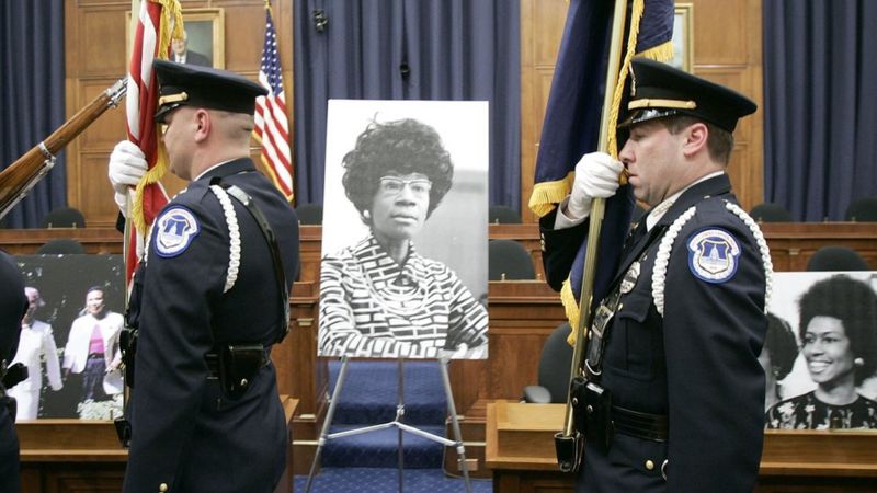 Ceremonia en el Congreso en honor a Shirley Chisholm.