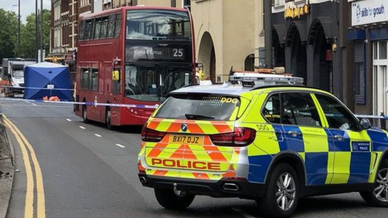 Woman dies after being hit by bus in east London - BBC News