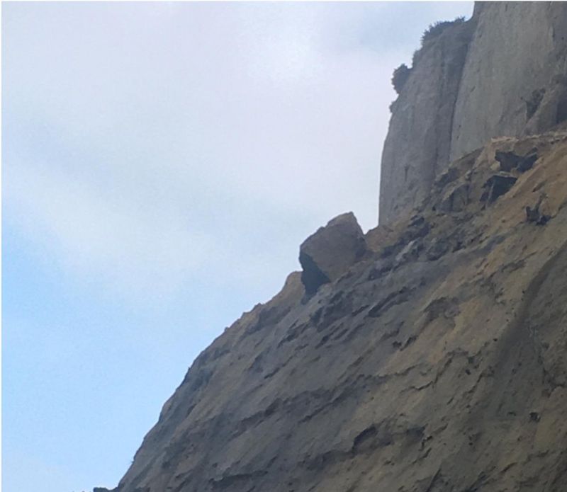 Isle of Wight cliff collapse Eight rescued from beach by lifeboat