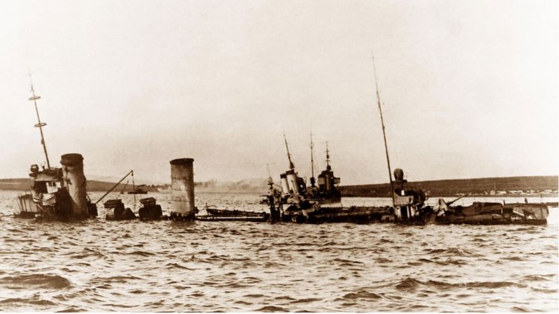 Scapa Flow scuttling: The day the German navy sank its own ships - BBC News