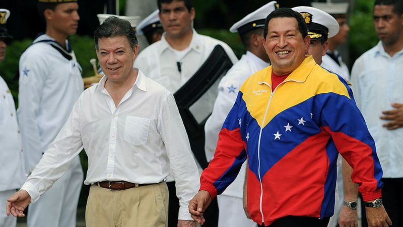 Santos y Chávez relanzaron la relación bilateral y se decían 