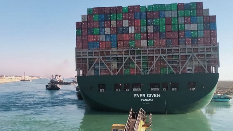 Another Evergreen Shipping Vessel Runs Aground Bbc News