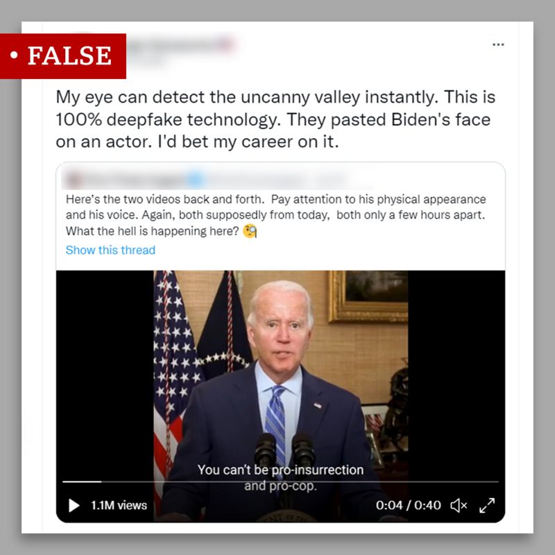 False claims of 'deepfake' President Biden go viral - BBC News