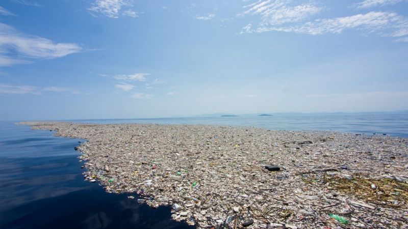 یک "جزیره زباله" در کارائیب