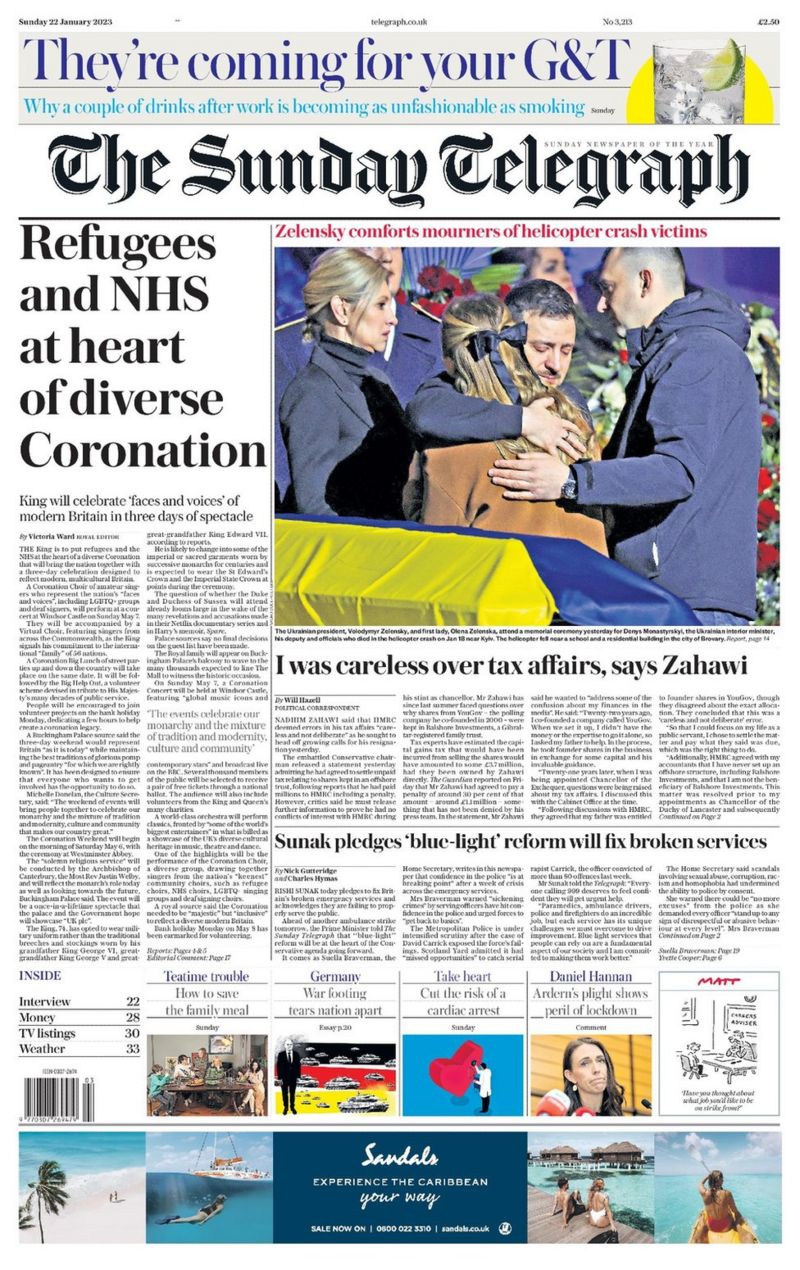 Scotland's papers King coronation plans and Gloag arrest reaction