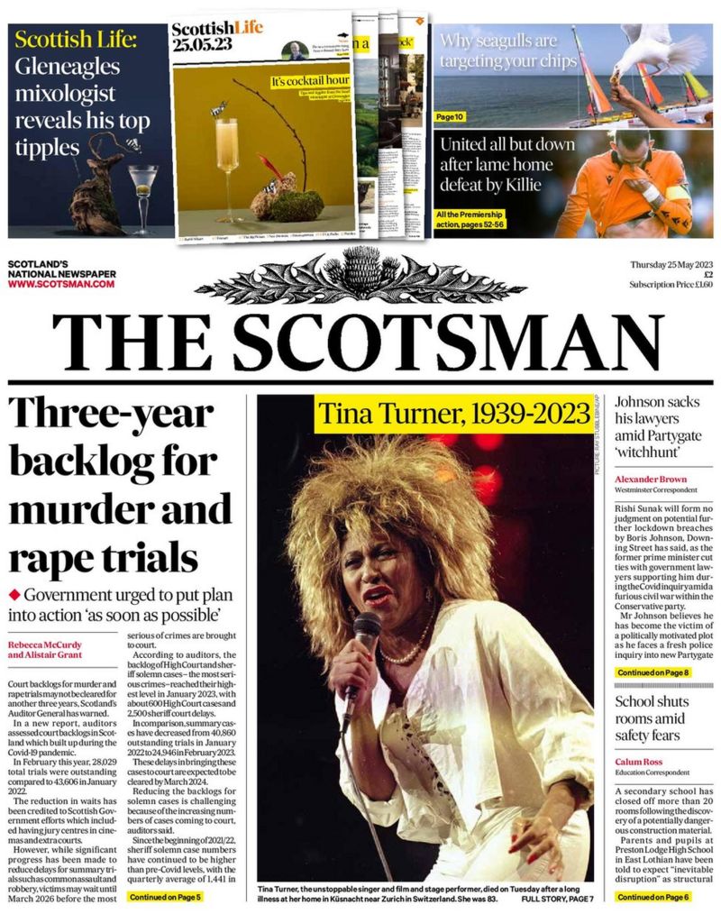 Scotland's Papers: 'Medieval' Murderer Jailed And 'simply The Best ...