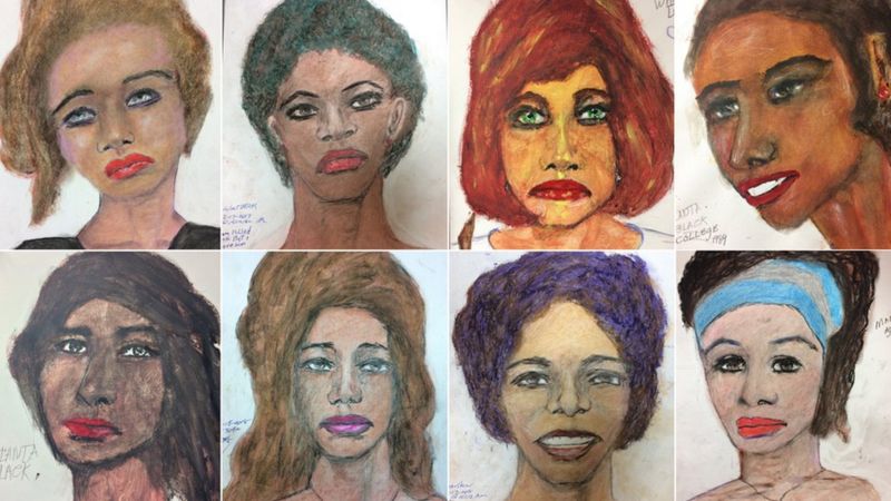 Desenhos das vítimas de Little