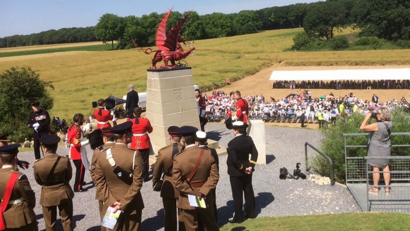 Bloody battle of Mametz Wood commemorated 100 years on - BBC News