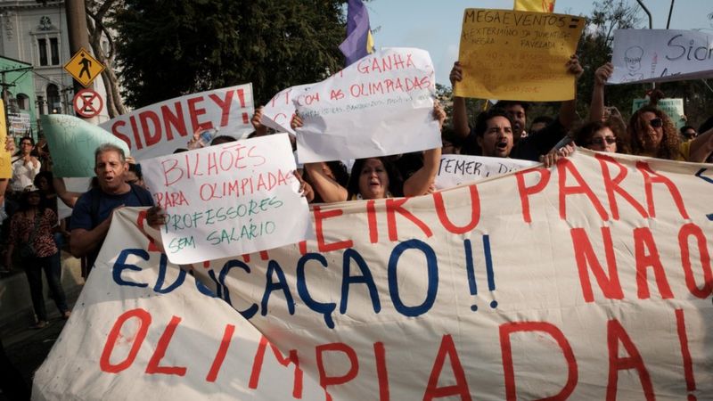 Protesta contra las Olimpiadas.