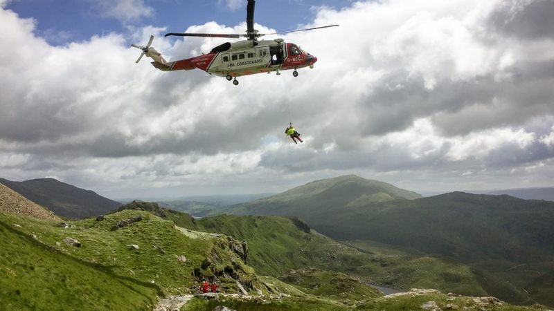 Storm Brian: Woman rescued from Snowdon after fall - BBC News