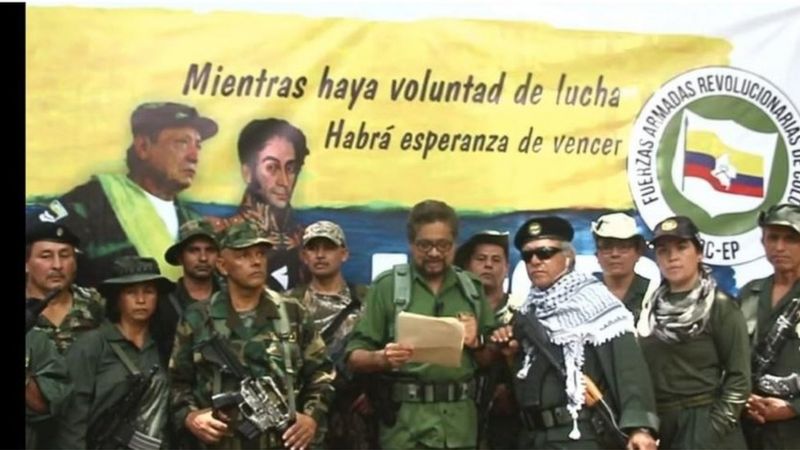 Screengrab of the video released by FARC-EP