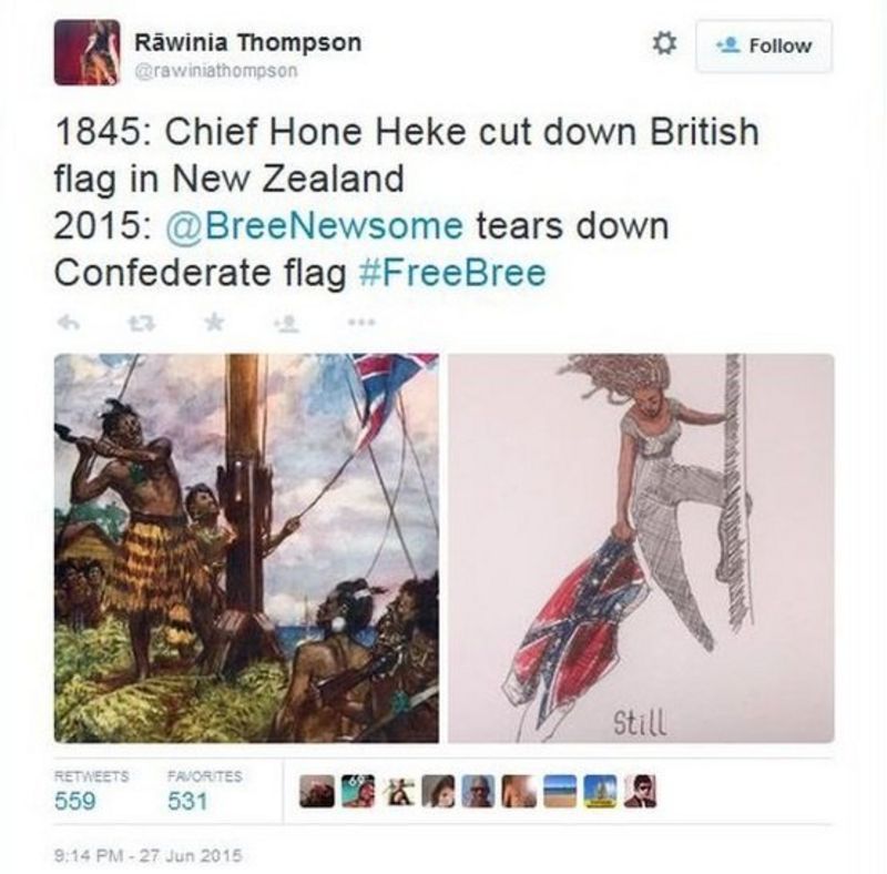 Bree Newsome Flag Activist Becomes Online Folk Hero BBC News    83943545 Freebree4 