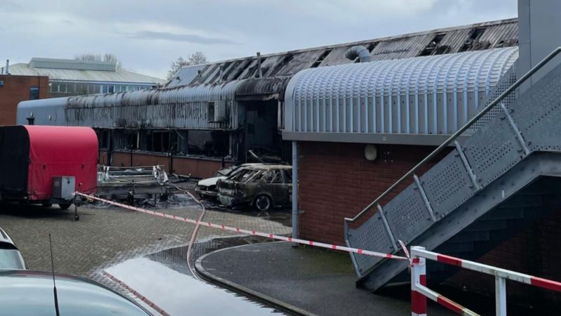 Bridgwater and Taunton College fire guts building - BBC News