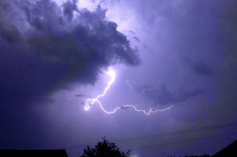 Spectacular lightning strikes parts of uk bbc news