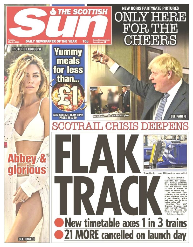 Scotland S Papers Pm Under Fire After Leaked Lockdown Party Photos Bbc News