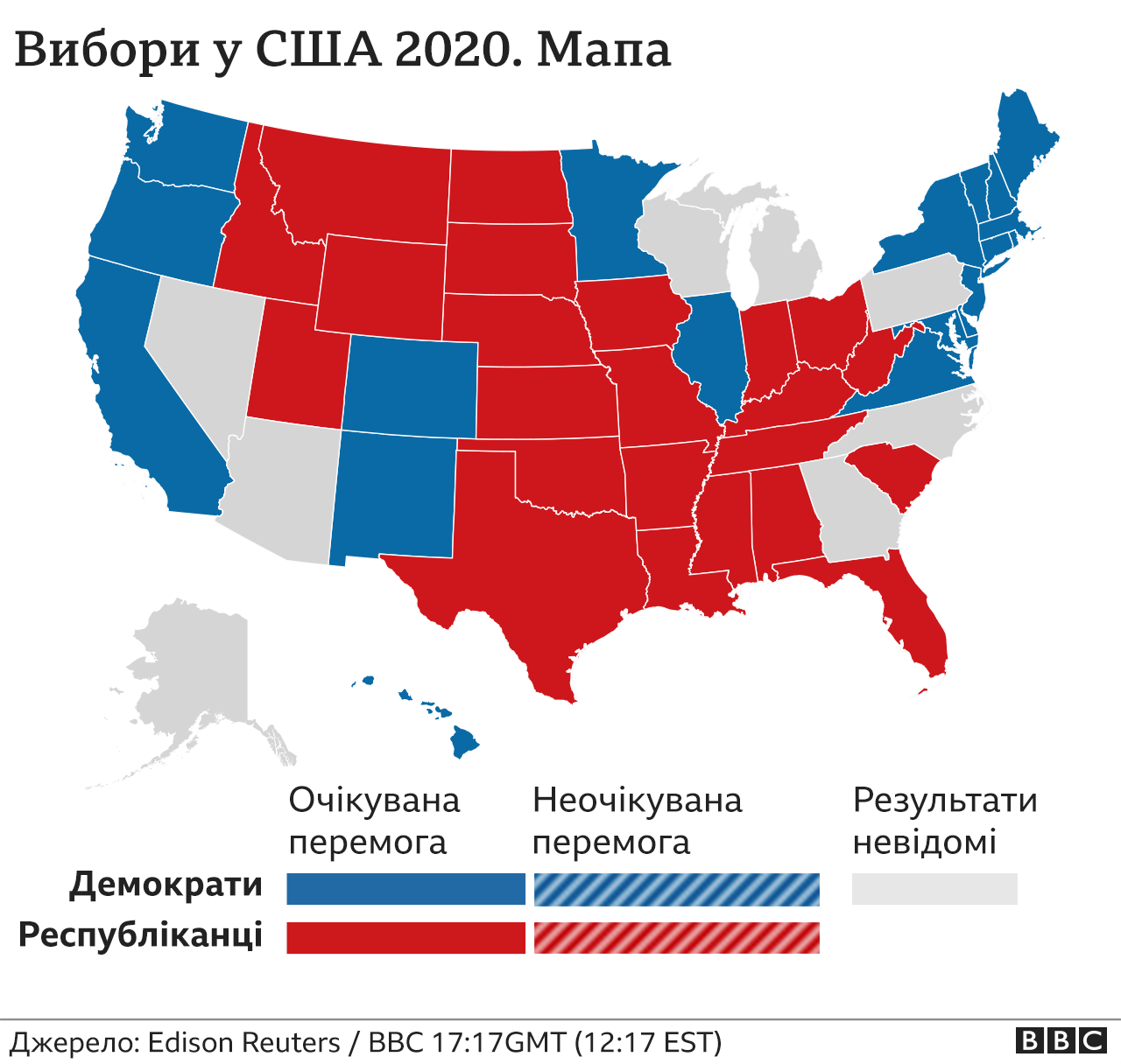 Вибори в США. Протистояння в "хитких" штатах наростає, Байден виходить ...