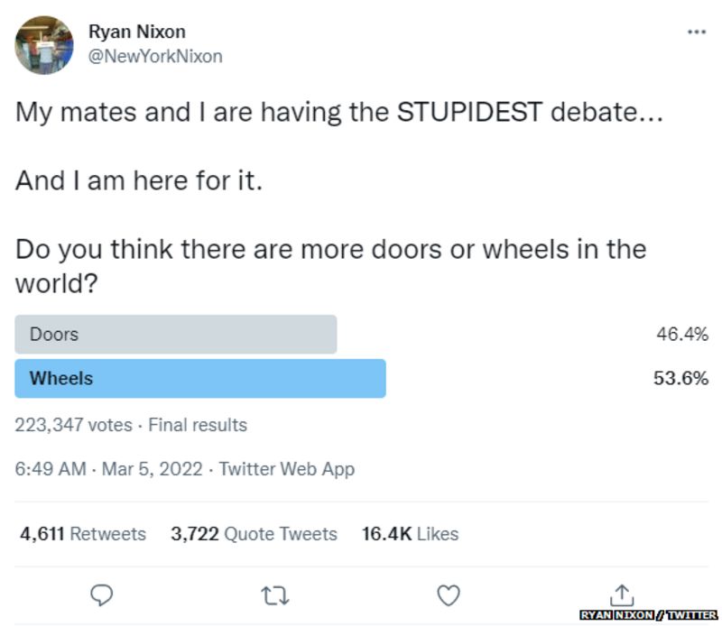 End the debate... Are there more doors or wheels? BBC Newsround