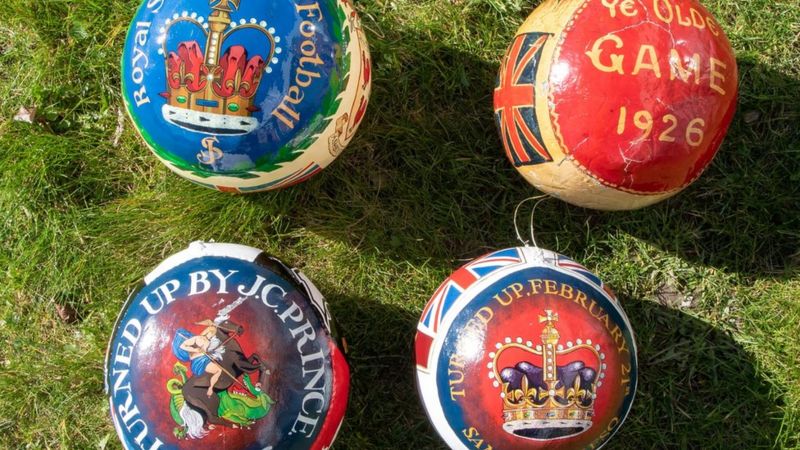 Shrovetide Balls Used In Ashbourne Game Sell For £12500 Bbc News