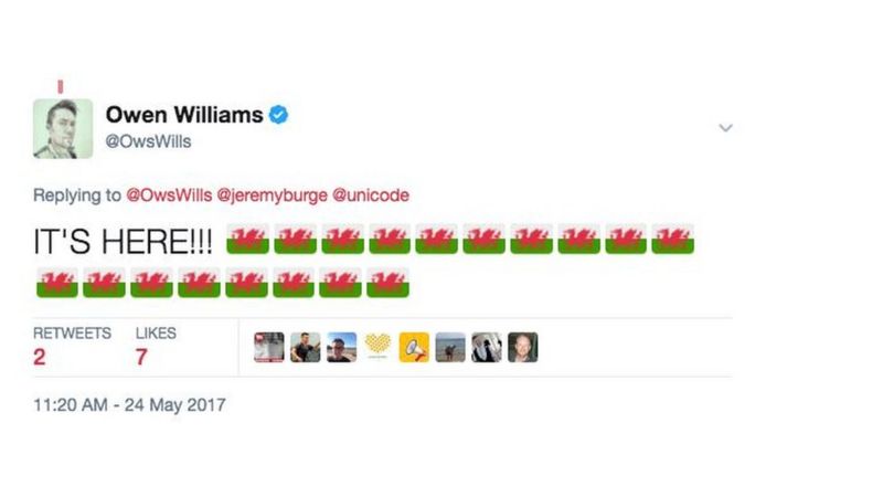 Wales flag emoji finally arrives on Twitter  BBC News