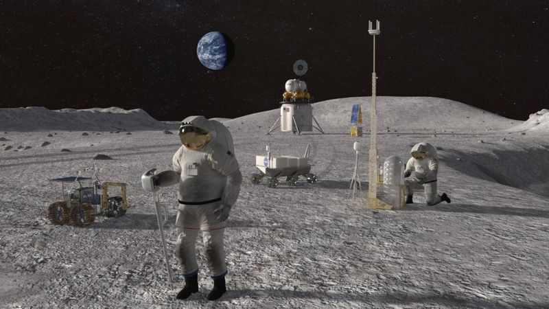 US aims for humans on Moon in five years - BBC News