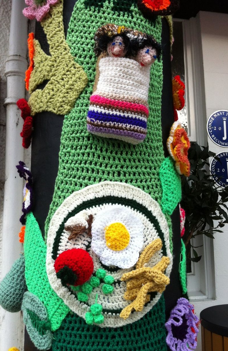 In pictures Borders Yarn Bombers BBC News