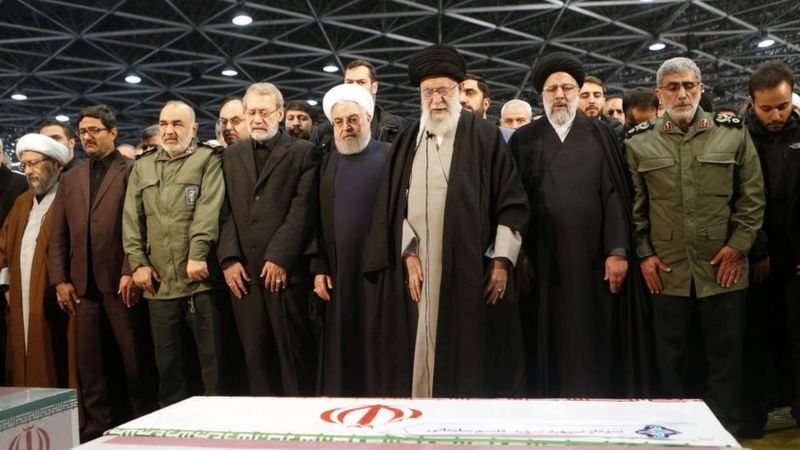 Principais líderes do Irã presentes ao velório de Qassam Soleimani