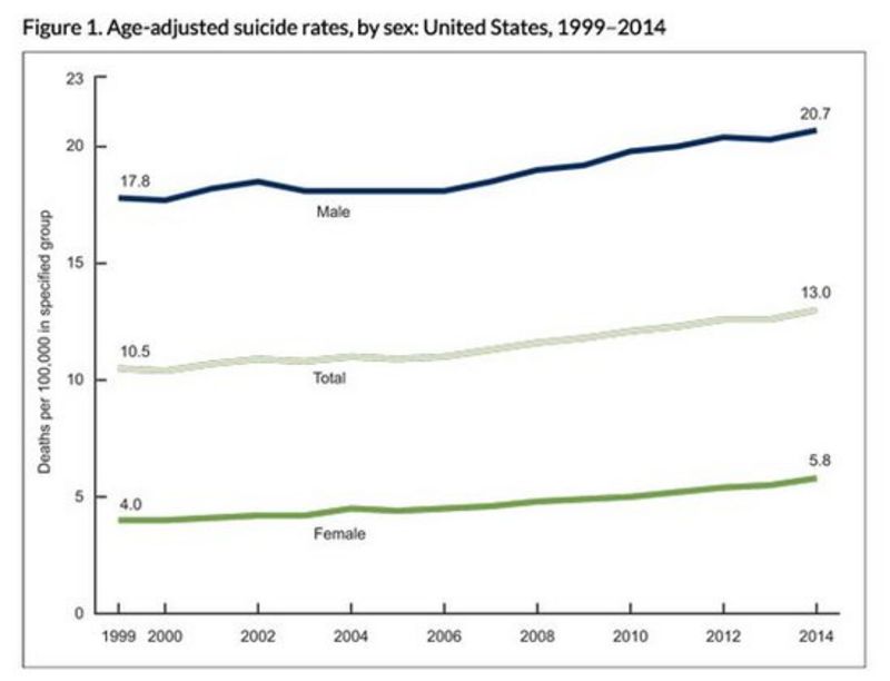 US suicide rate surges, particularly among white people BBC News