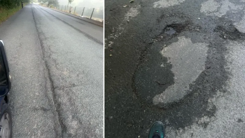 Drumul plin de gropi, cu 100 km/h, este „periculos”, avertizează consilierul local