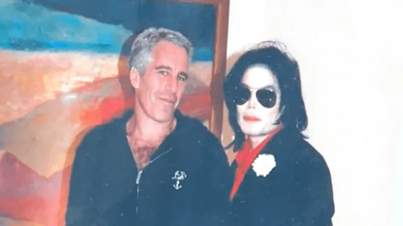 Epstein photographed with Michael Jackson