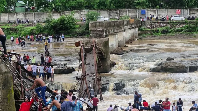 Two killed after bridge collapses in India