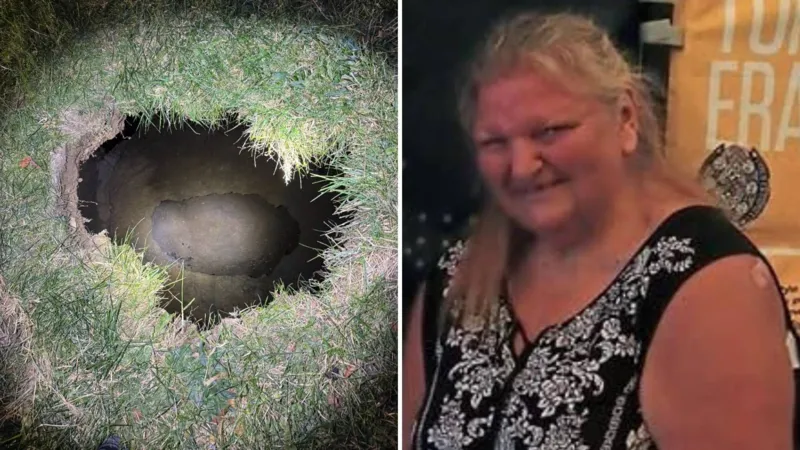 Rescuers unable to search mine for woman who may have fallen into sinkhole