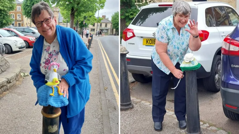 «Nuestras intervenciones artísticas con lana aportan un toque personal a la ciudad».