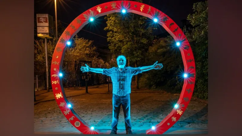 La ruta artística de la ciudad rinde homenaje a las galletas y los trenes.