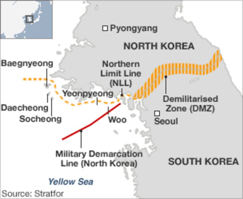 North Korea Violates Sea Border With South Amid Drills Bbc News