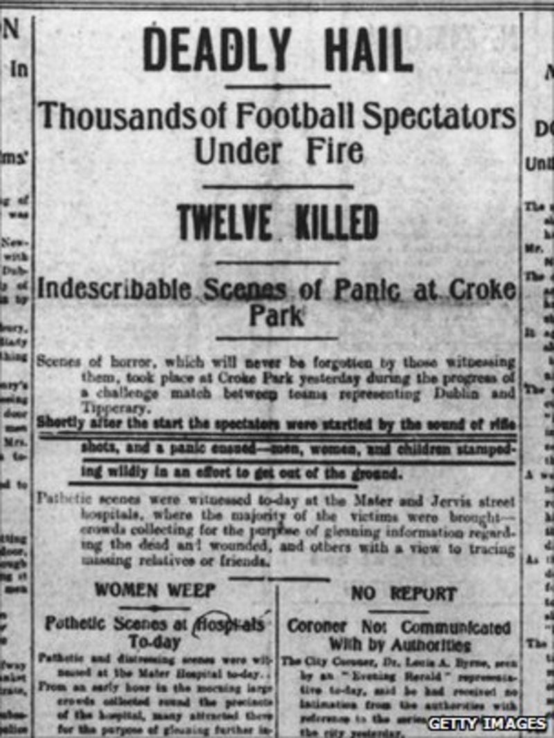 Bloody Sunday the reason for Queen's Croke Park visit BBC News
