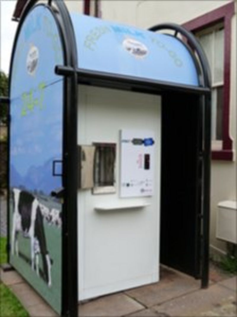 Milk vending machine opens in Gosforth BBC News Milk vending machine opens in Gosforth BBC News