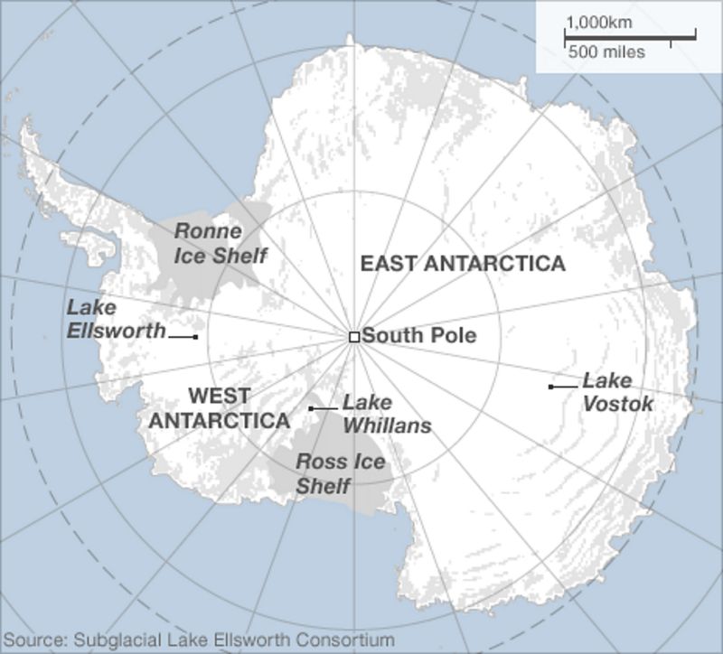 Drill Reaches Antarcticas Under Ice Lake Whillans Bbc News