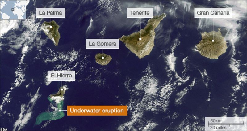 Canary Island Volcano A New Island In The Making BBC News    57089544 Canary Islands624x330 