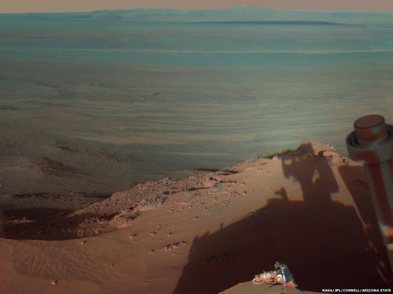 Big Picture Mars rover late in the day BBC News