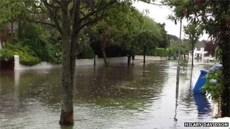 Severe flooding in Newcastle and Newry in County Down - BBC News