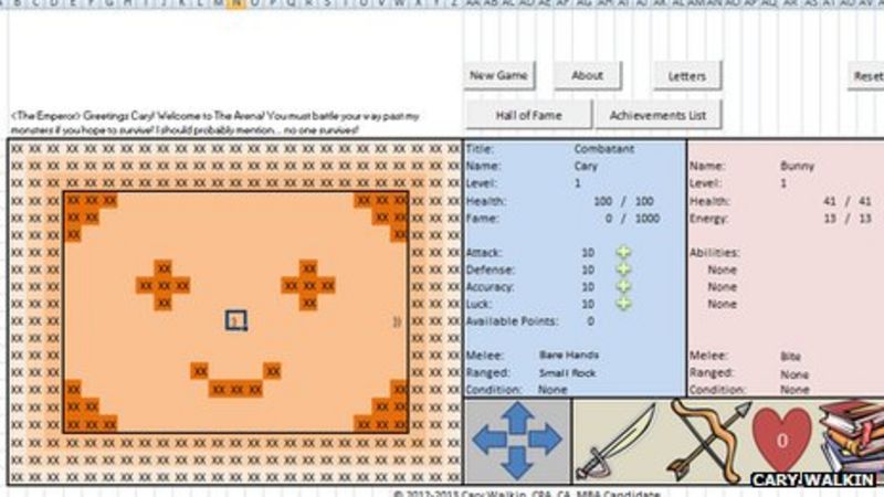 Excel spreadsheets turned into video game - BBC News