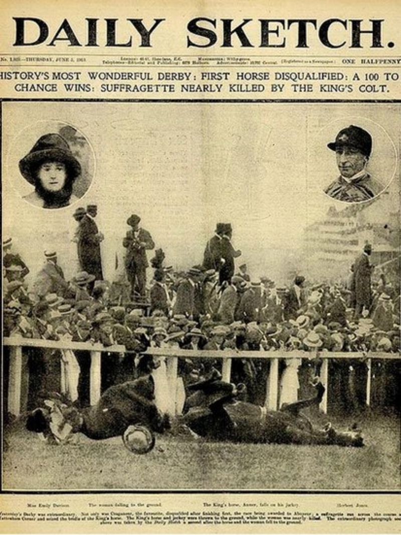 In Pictures Epsom Derby death of suffragette Emily Davison BBC News