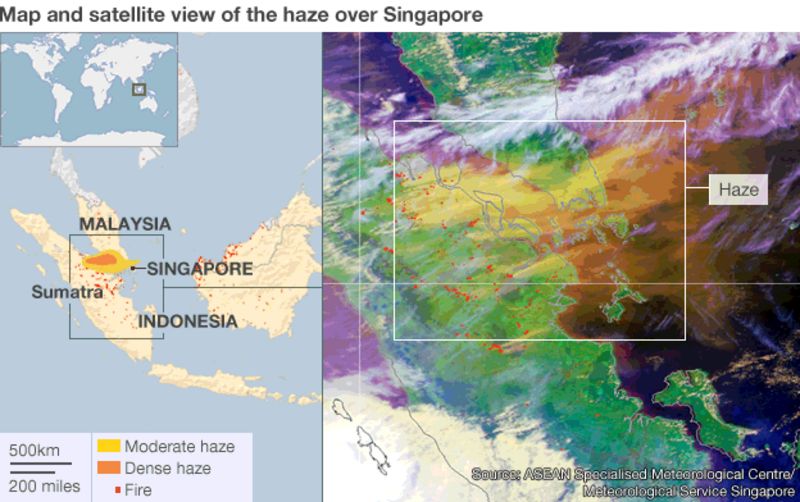 Singapore smog from Indonesia fire 'could last weeks' - BBC News