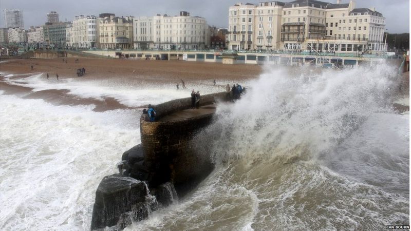 In pictures: Storm approaches England and Wales - BBC News